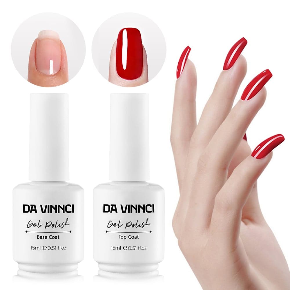Davinnci Gel bottles with a finished glossy manicure